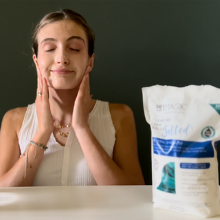 Apply moisturiser to lock in the goodness from the Dead Sea Salt Facial