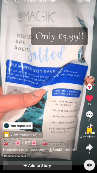 Sea Magik Dead Sea Spa Salts on TikTok