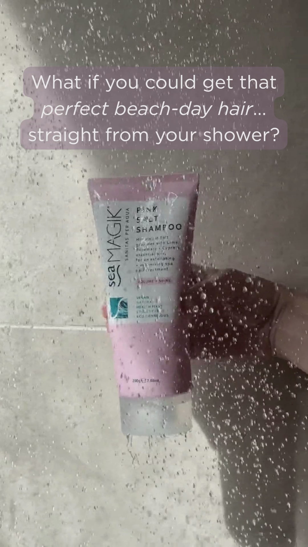 Using Sea Magik Pink Salt Shampoo